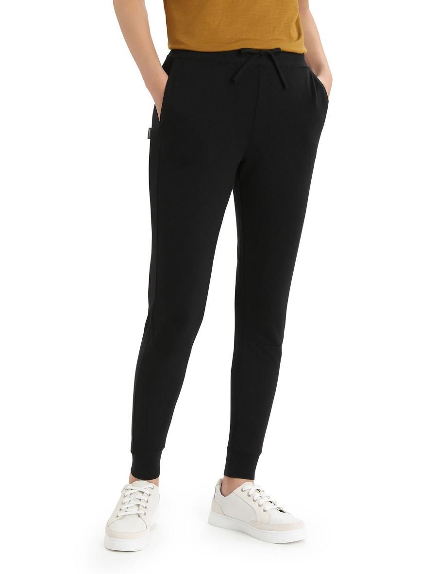 Pantalon Jogging Icebreaker ZoneKnit™ Merino Femme Noir | FR 1556ZUTG